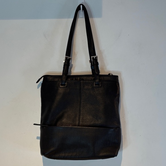 Derek Alexander black pebbled leather multi-compartment shoulder bag NWOT - Picture 5 of 13